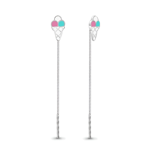 Серьги из серебра с эмалью