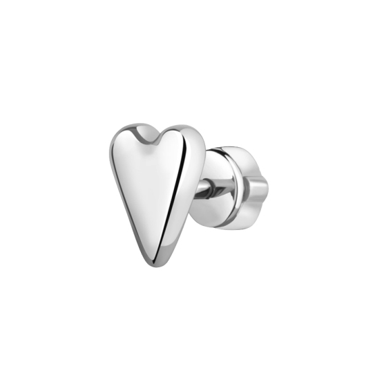 Одиночная серьга из серебра