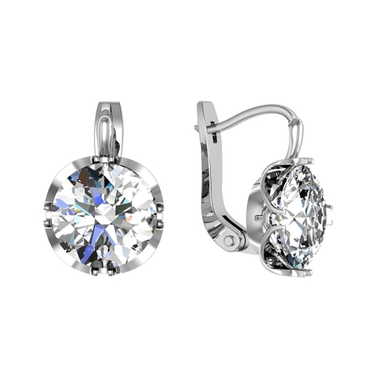 Серьги из серебра с горным хрусталем