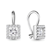 Серьги из серебра с фианитами