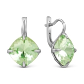Серьги из серебра с ювелирными кристаллами
