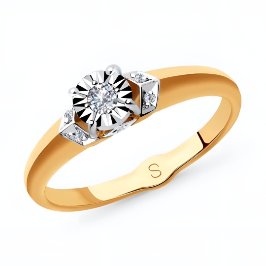 Кольцо из золота с бриллиантами