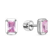 Серьги из серебра с ювелирными кристаллами