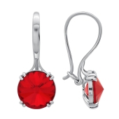 Серьги из серебра с ювелирными кристаллами