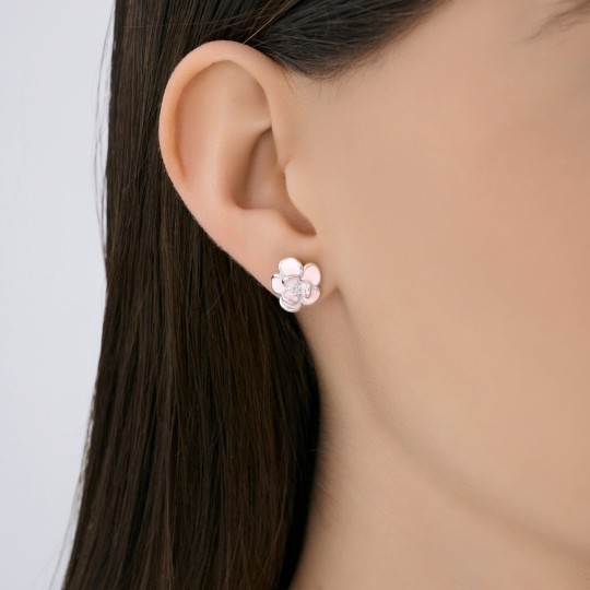 Серьги из серебра с эмалью