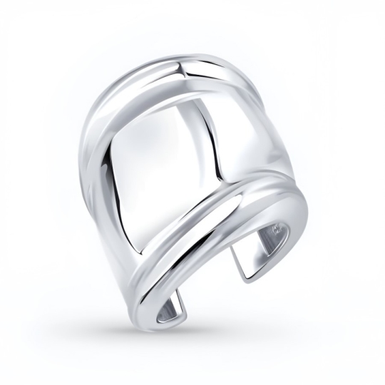 Серьга-кафф из серебра