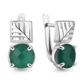 Серьги из серебра с агатами