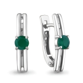 Серьги из серебра с агатами