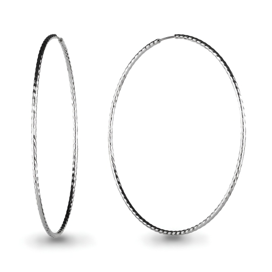 Серьги-конго из серебра