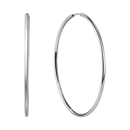 Серьги-конго из серебра