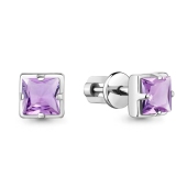 Серьги из серебра с аметистами