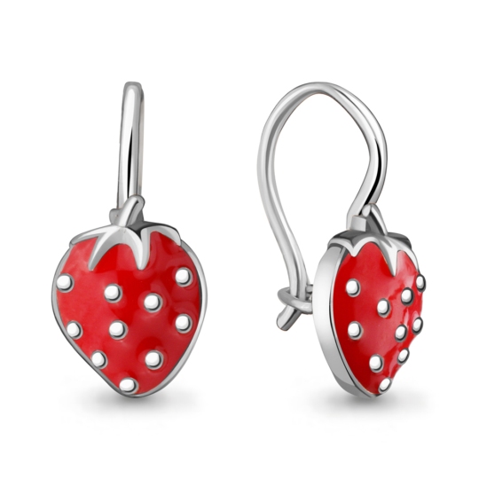 Серьги из серебра с эмалью