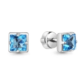 Серьги из серебра с топазами Swiss
