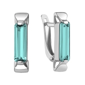 Серьги из серебра с ювелирными кристаллами
