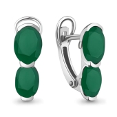 Серьги из серебра с агатами