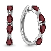 Серьги из серебра с гранатами