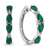 Серьги из серебра с агатами