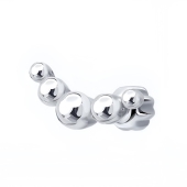 Одиночная серьга из серебра
