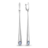 Серьги из серебра с топазами Swiss