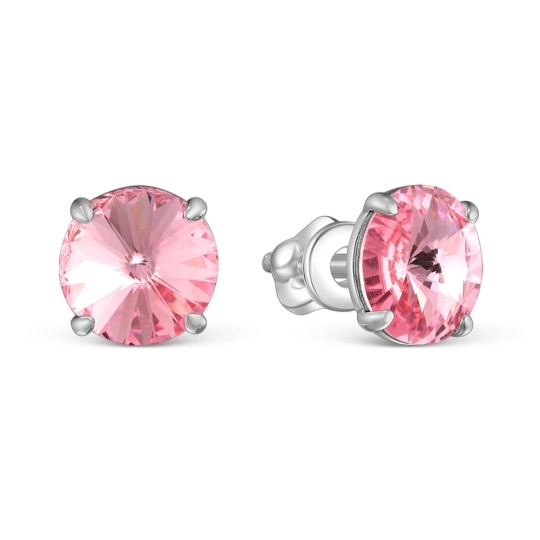 Серьги из серебра с ювелирными кристаллами