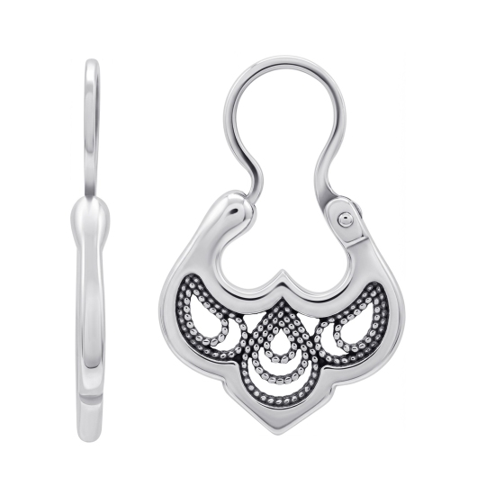 Серьги из серебра с чернением