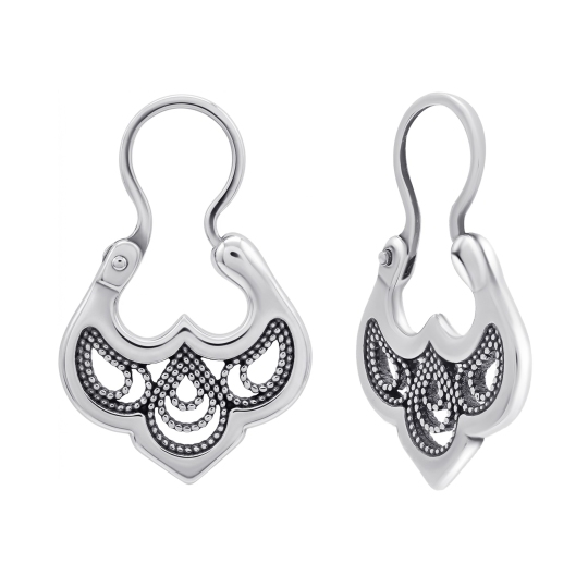 Серьги из серебра с чернением