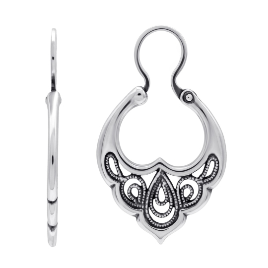 Серьги из серебра с чернением