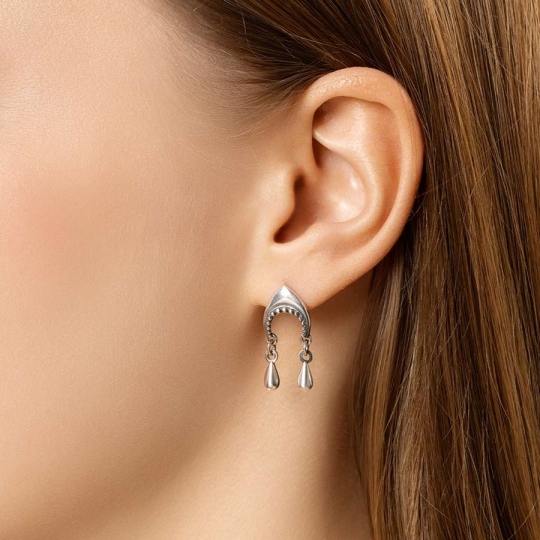 Серьги из серебра с чернением
