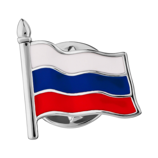 Значок из серебра с эмалью 