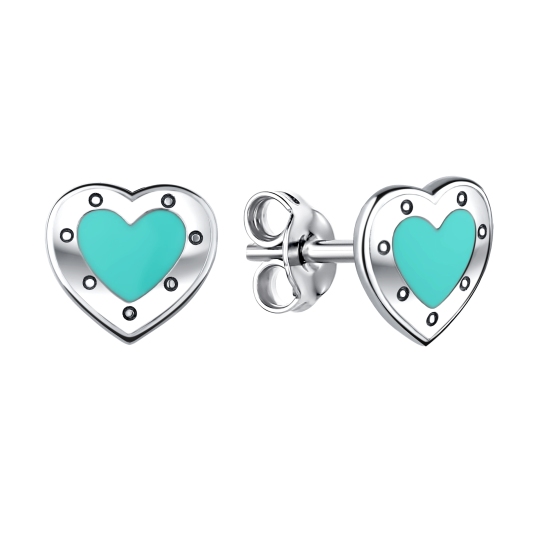 Серьги из серебра с эмалью