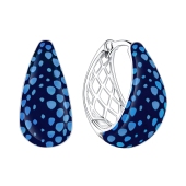 Серьги из серебра с эмалью