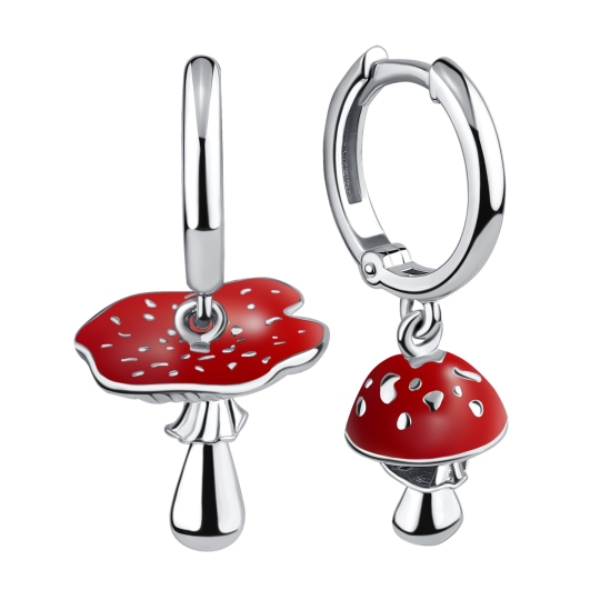 Серьги из серебра с эмалью