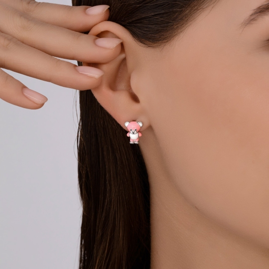 Серьги из серебра с эмалью