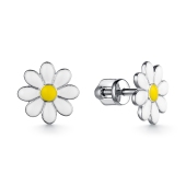 Серьги из серебра с эмалью