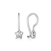 Серьги из серебра с фианитами