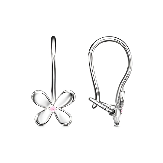 Серьги из серебра с фианитами