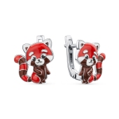 Серьги из серебра с эмалью