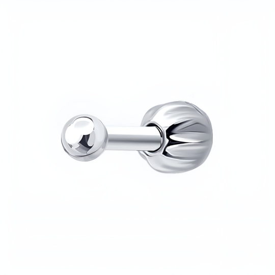 Одиночная серьга из серебра
