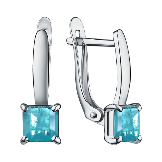 Серьги из серебра с горным хрусталем