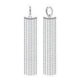 Серьги из серебра с фианитами