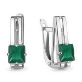 Серьги из серебра с агатами