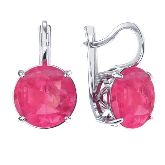 Серьги из серебра с горным хрусталем