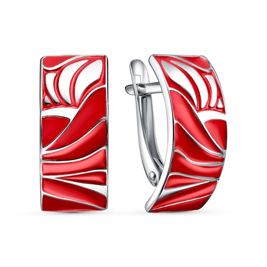 Серьги из серебра с эмалью