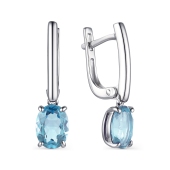 Серьги из серебра с топазами
