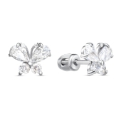 Серьги из серебра с фианитами