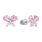 Серьги из серебра с фианитами