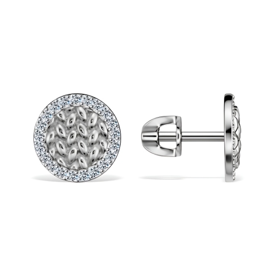 Серьги из серебра с фианитами