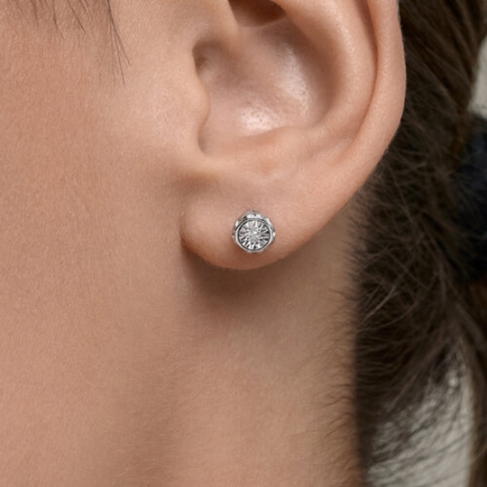 Серьги из серебра с бриллиантами