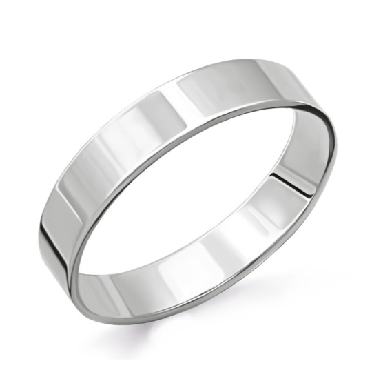 Обручальное кольцо из белого золота