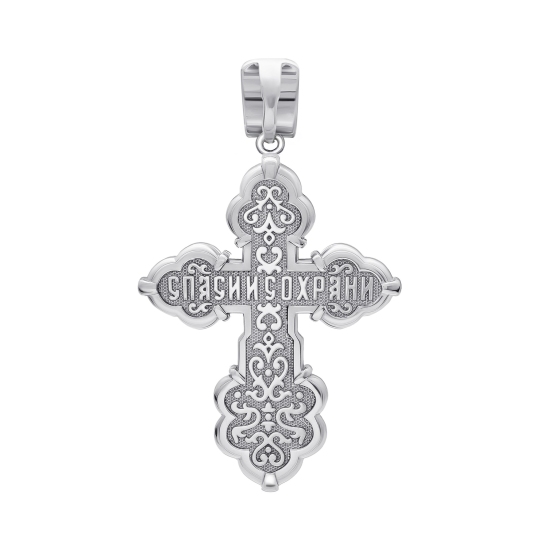 Подвеска-крест из серебра